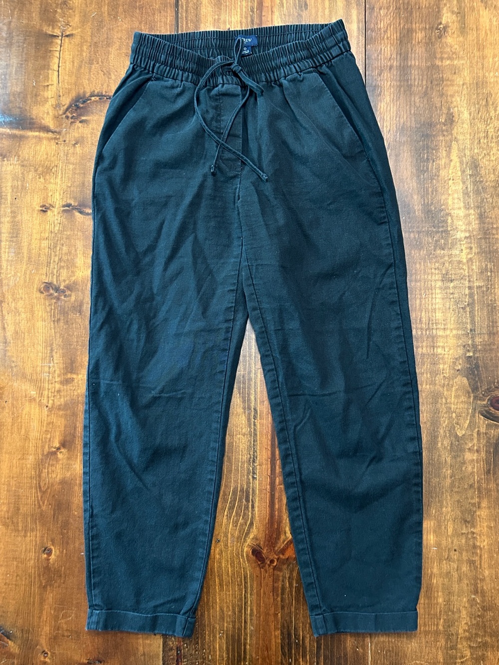 Black J Crew Casual Black Drawstring Pants XS Bottoms